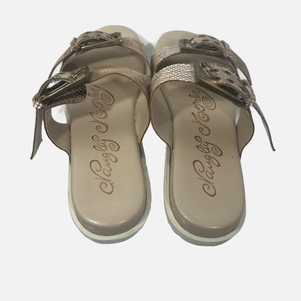 Naughty Monkey Reptile Print Hey Pony Brown TanSandals Womens size 8,5 - Picture 6 of 12